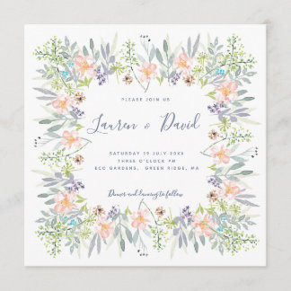 Invitation Mariage d'aquarelle rustique