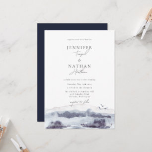 Invitation Mariage d'aquarelle Serene Landscape