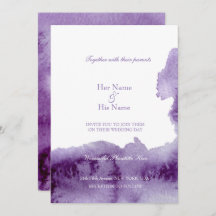 Mariage d'aquarelle ultra violet Vintage