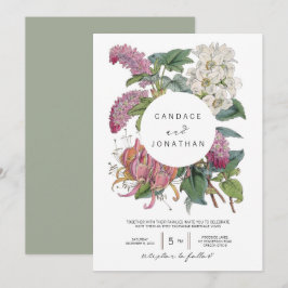 Invitation Mariage d'aquarelle vintage