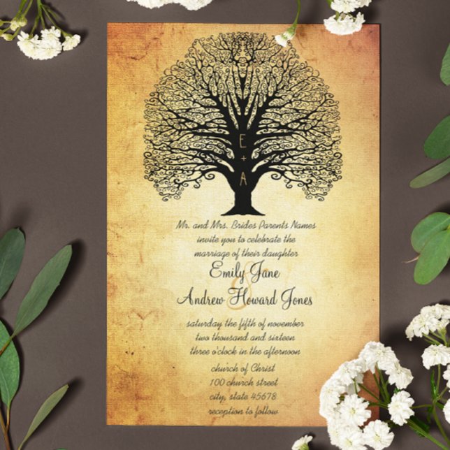 Invitation Mariage d'arbre de la Renaissance médiévale (Créateur téléchargé)