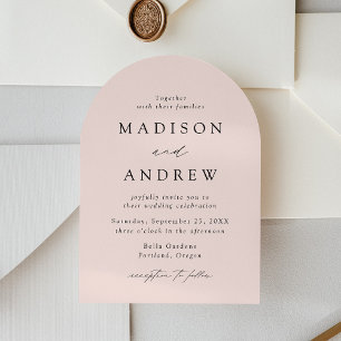 Invitation Mariage d'arc brillant de script élégant moderne