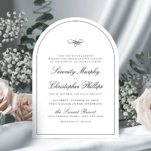 Invitation Mariage d'arc de script d'élégance classique simpl