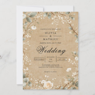 Invitation Mariage d'arc floral Earthy Twig