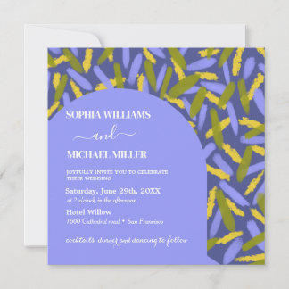 Invitation Mariage d'arc unique Abstrait coloré