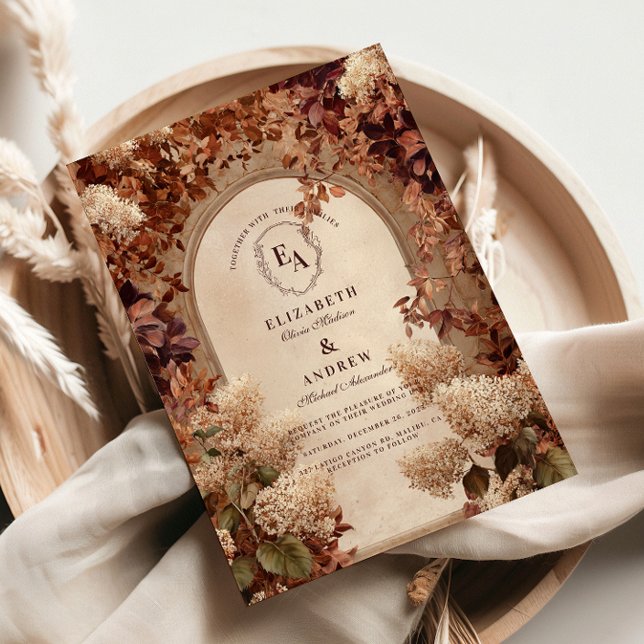 Invitation Mariage d'arcade du jardin d'automne (Créateur téléchargé)