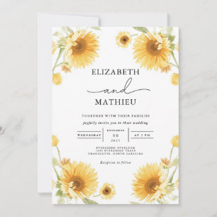 Invitation Mariage d'arcade florale ensoleillée