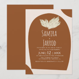 Invitation Mariage d'arche naturelle à main de Bohême