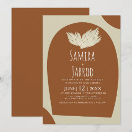 Invitation Mariage d'arche naturelle à main de Bohême