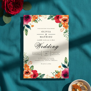 Invitation Mariage d'arche végétale luxuriante