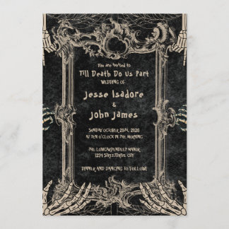 Invitation Mariage Dark Horror Jusqu'à ce que la Mort Nous Sé