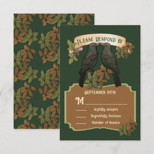 Invitation Mariage d'art folklorique Inséparables RSVP