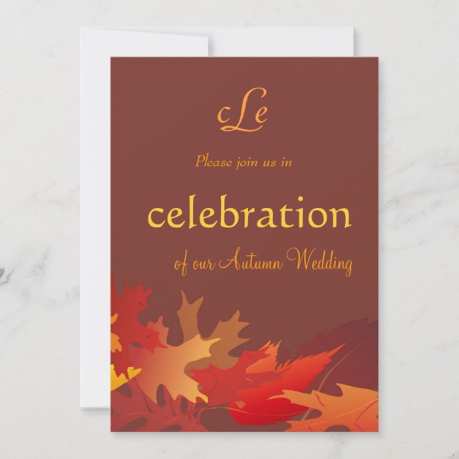 Invitation Mariage d'automne (Devant)