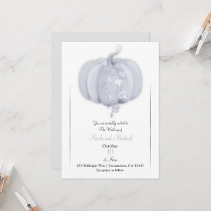 Invitation Mariage d'automne chic livre illustré citrouille a