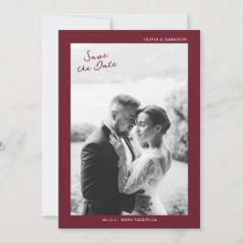 Invitation Mariage d'automne en Bourgogne, Enregistrez la Dat