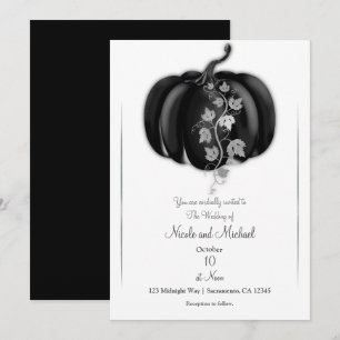 Invitation Mariage d'automne en livre d'histoires à base de c