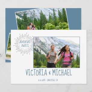 Invitation Mariage d'aventure Photo Enregistrer la date Invit