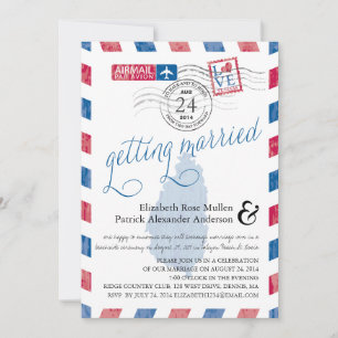 Invitation Mariage d'avion de Sainte-Lucie