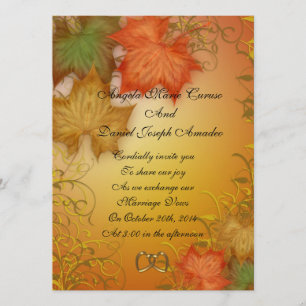 Invitation mariage de automne