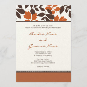 Invitation mariage de automne