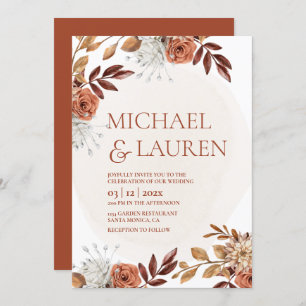 Invitation mariage de automne