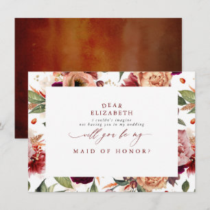 Invitation Mariage de automne Bridesmaid Maid of Honor Propos