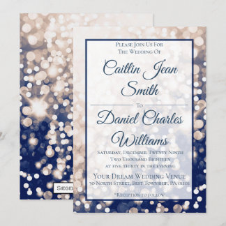 Invitation mariage de automne - Champagne et Marin
