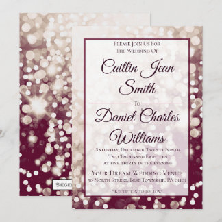 Invitation mariage de automne - Champagne et vin