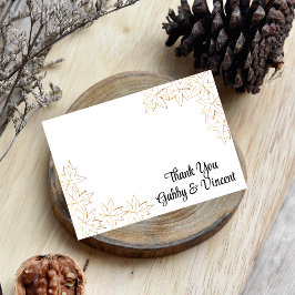 Invitation Mariage de automne de bord feuille d'érable Merci 