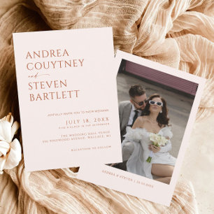 Invitation Mariage de automne de crème et de terre cuite