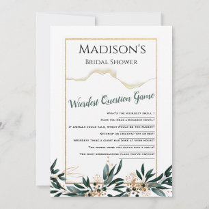 Invitation Mariage de automne élégant Flore Bleu profond