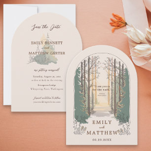 Invitation Mariage de automne Moderne Rustique Élégant Forêt 