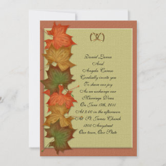Invitation mariage de automne ou fête