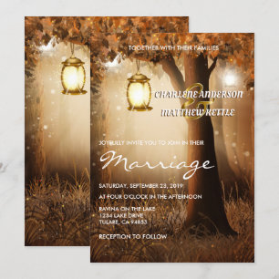 Invitation Mariage de automne rustique d'automne