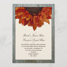 Invitation Mariage de automne - Sunflower & Barnwo