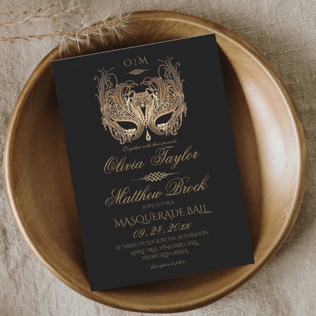Invitation Mariage de bal Masquerade (Créateur téléchargé)
