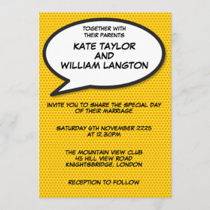 Invitation Mariage de bande dessinée simple et moderne