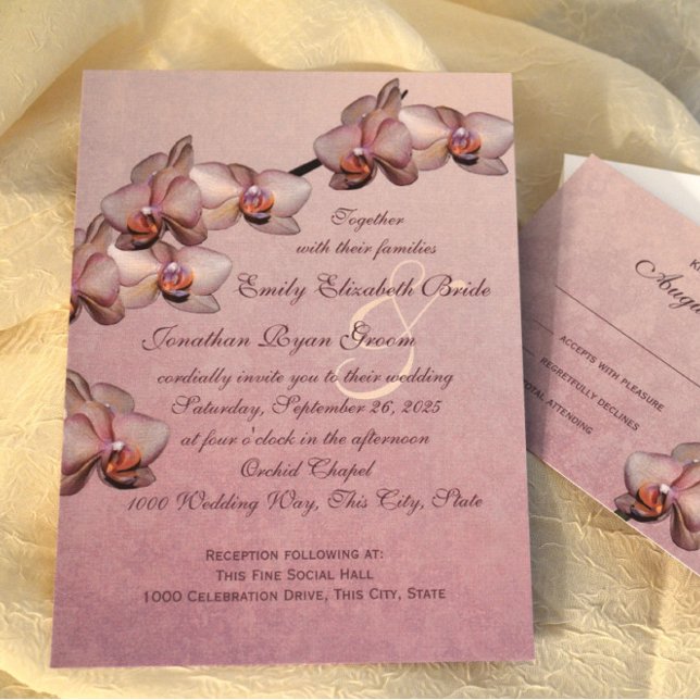 Invitation Mariage de beauté orchidée (Créateur téléchargé)