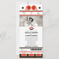 Mariage de billets Brown et Bright Orange Football