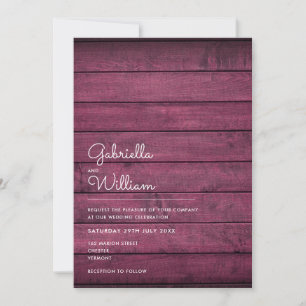 Invitation Mariage de bois roumain de Bourgogne
