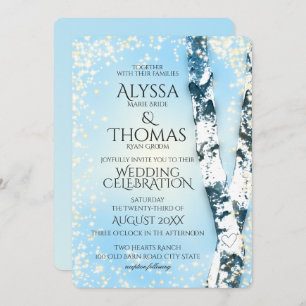 Invitation Mariage de bouleau d'hiver