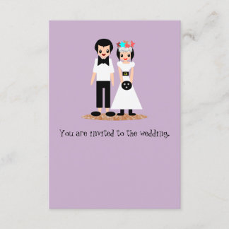Invitation Mariage de bowling mariés