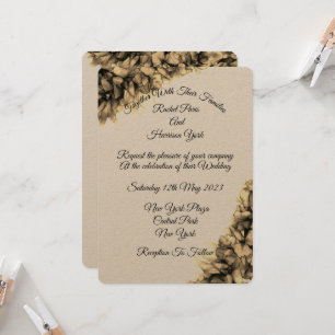 Invitation Mariage de brume naturelle Abstrait moderne
