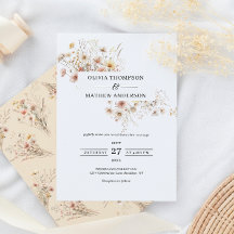 Mariage de cadre de Fleur sauvage blanc beige
