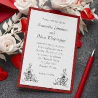 Mariage de cadre de velours noir et rouge