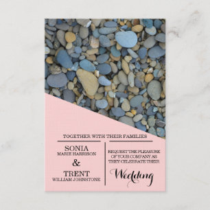 Invitation Mariage de cailloux River Stones