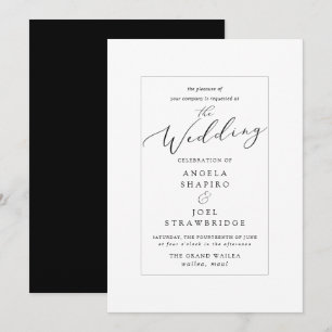 Invitation Mariage de calligraphie de luxe PixDezines