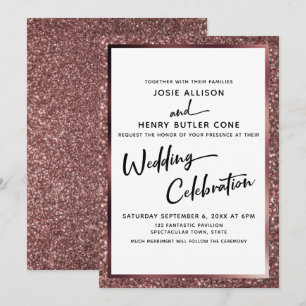 Invitation Mariage de calligraphie moderne de célébration Go