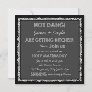 Invitation Mariage de campagne rustique et amusant à l'ancien