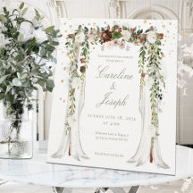 Mariage de canopée Chuppah Floral or étincelant